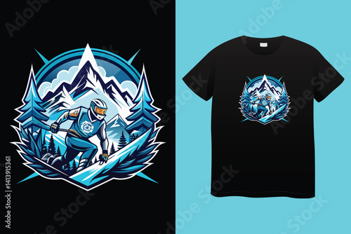 Vintage Ski Resort Scene with Stylish Skiers in Retro Outfits