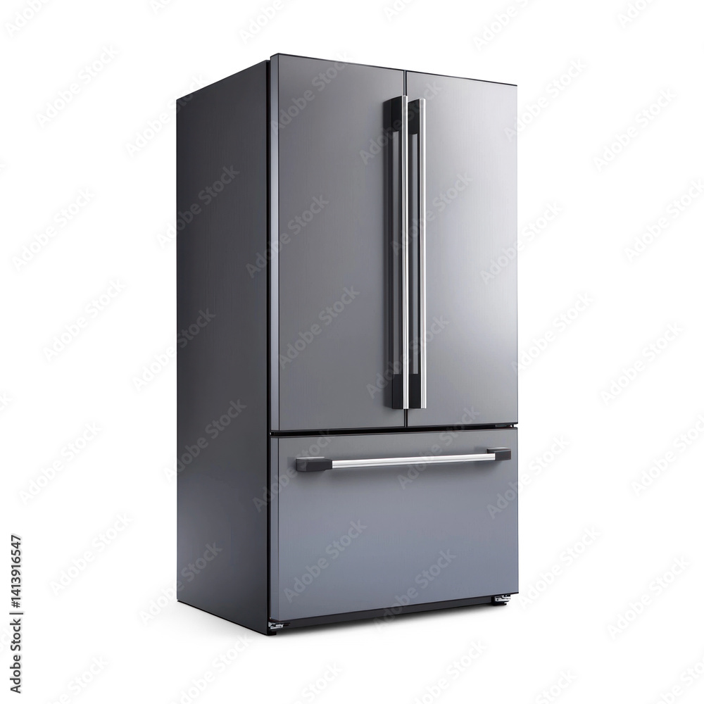 Modern fridge isolate on transparent background Modern fridge isolate on transparent background
