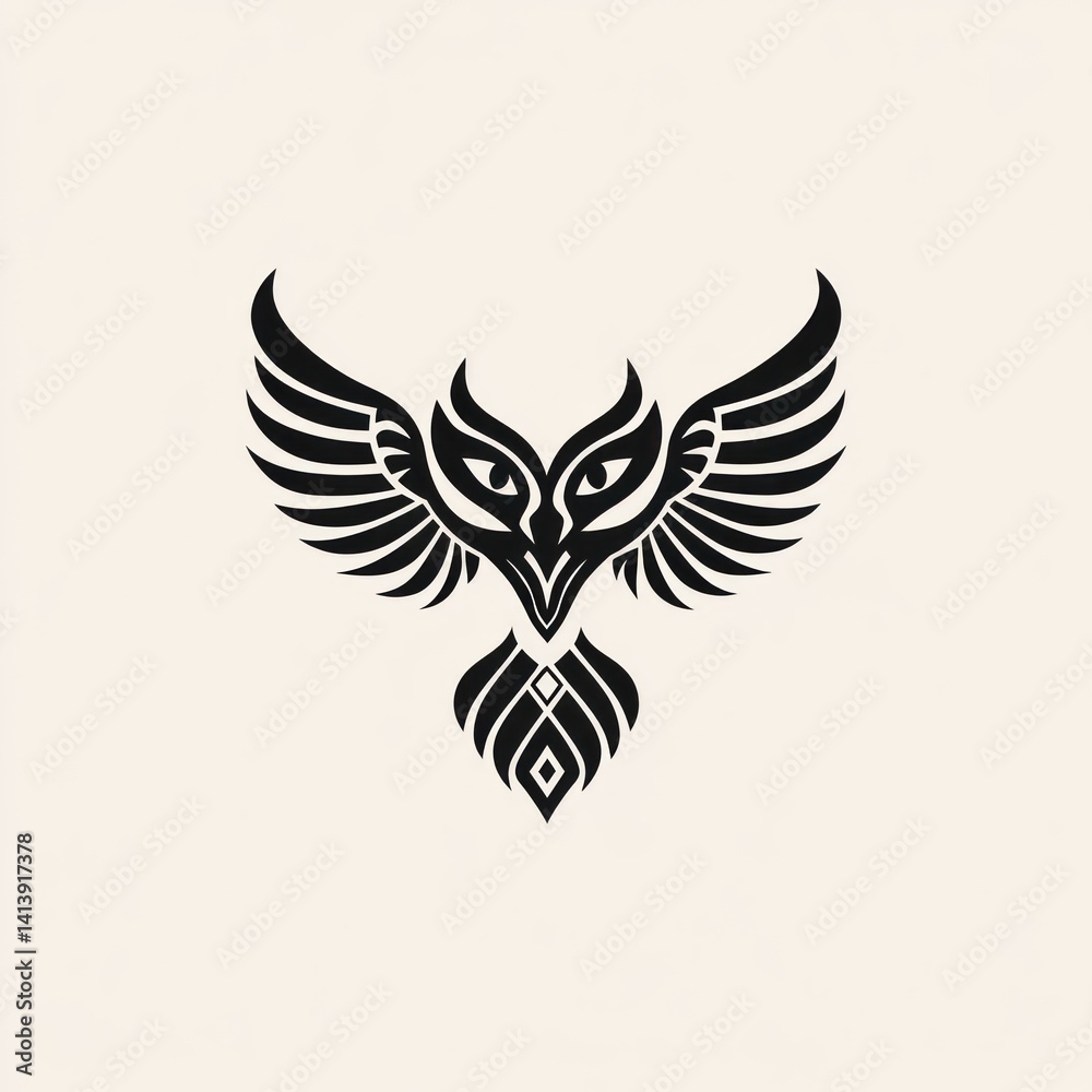 Obraz premium Tribal Owl Wings