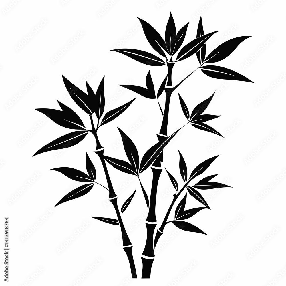 Naklejka premium Bamboo Isolated Images