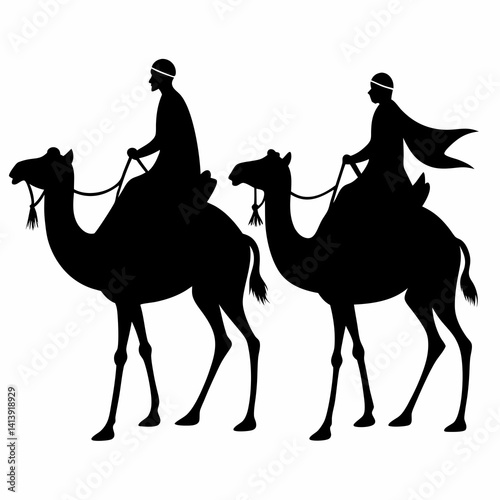 Christmas nativity scene with baby Jesus Silhouette Nativity of Jesus illustra