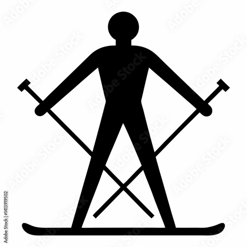 Person riding snowboard illustration