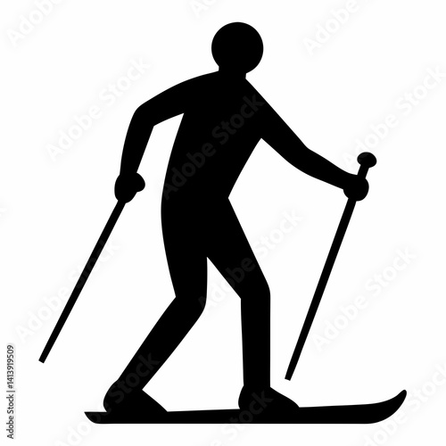 Person riding snowboard illustration
