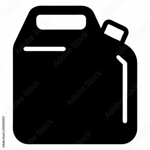 Motor Oil Lubricant Bottle Silhouette
