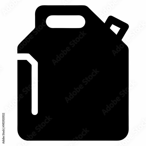 Motor Oil Lubricant Bottle Silhouette