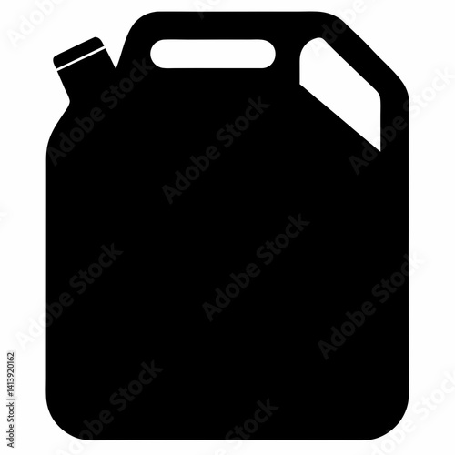 Motor Oil Lubricant Bottle Silhouette