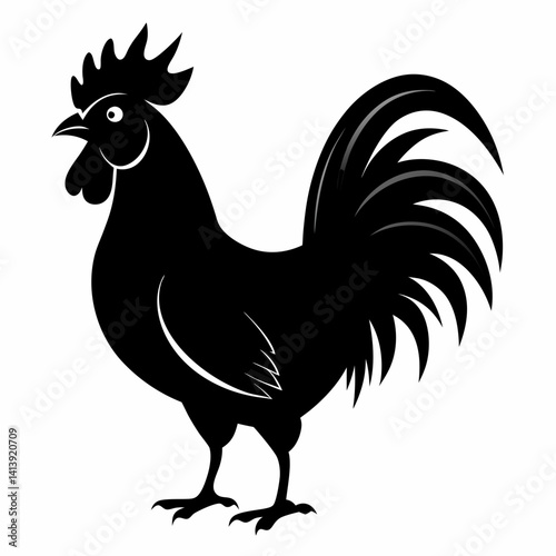 Hen silhouette vector