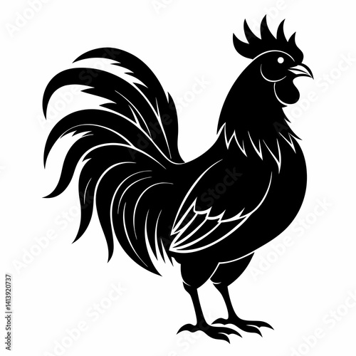 Hen silhouette vector