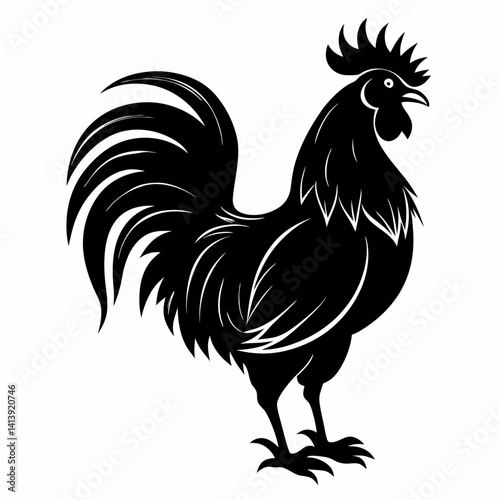 Hen silhouette vector