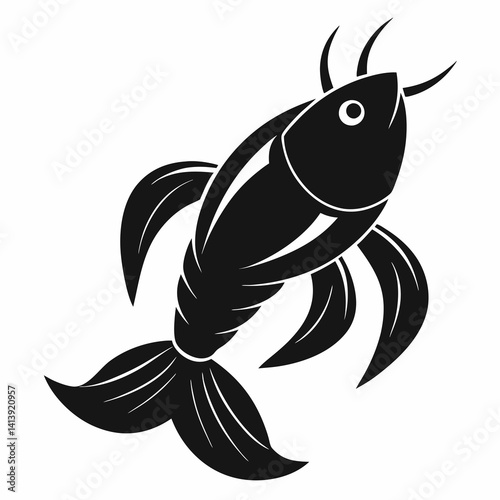 Elegant Black And White Koi Fish