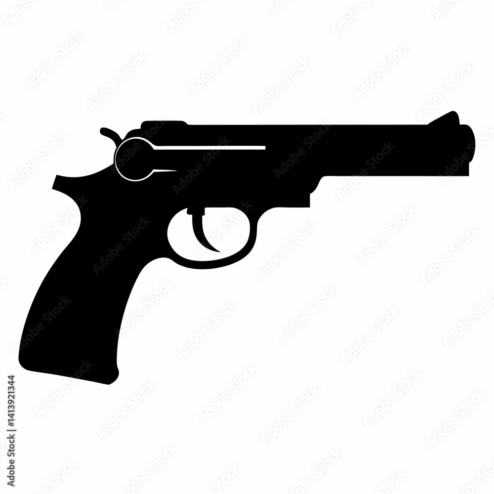 Vector Design Gun Silhouette for Securit Vector Design Gun Silhouette for Securit