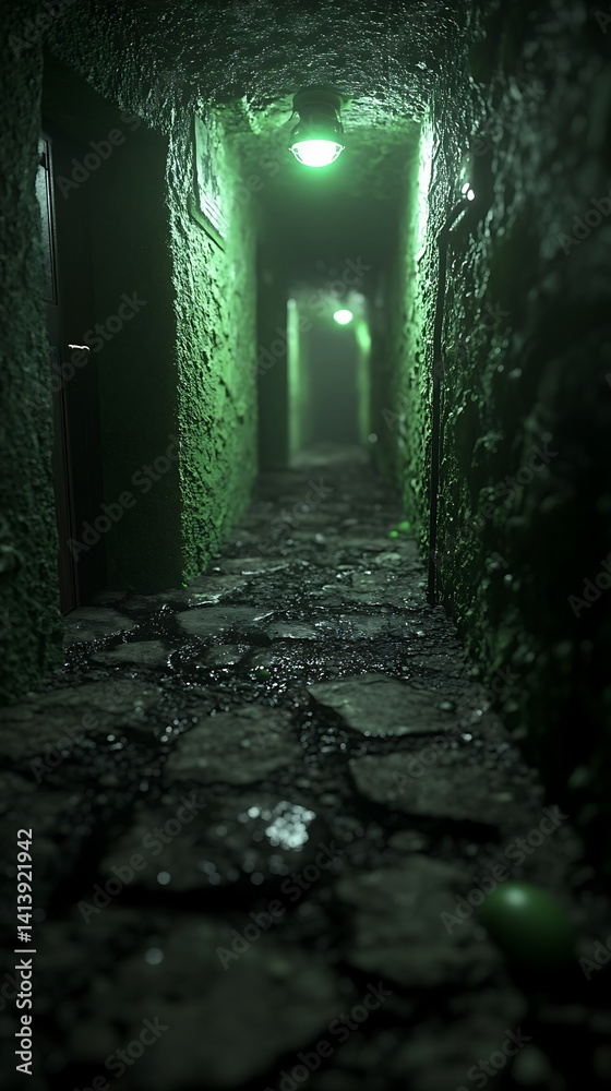 Obraz premium Dark Alleyway at Night