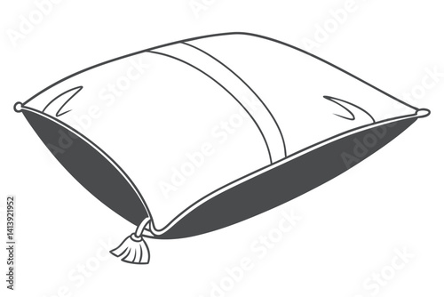 Pillow Line Drawing Vector Art for Designers