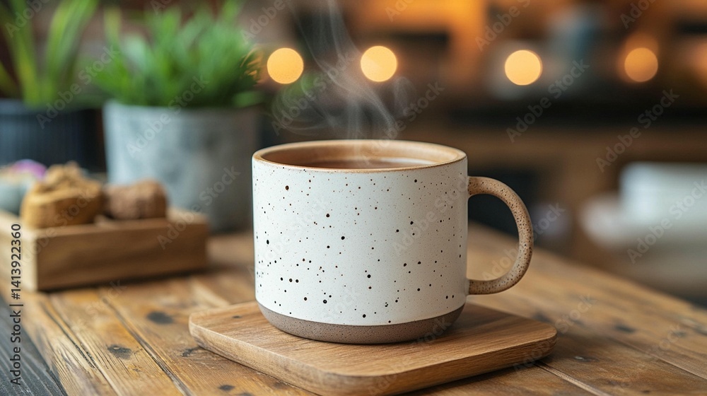 Warm Drink in Cozy Setting
