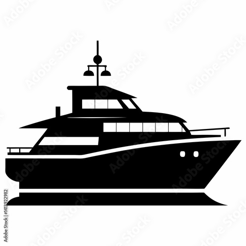 Boat silhouette vector