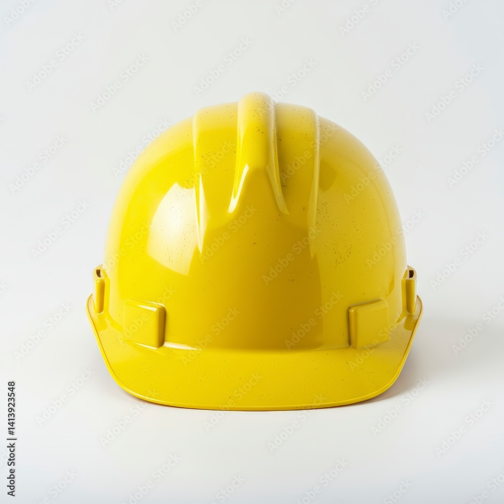 Fototapeta premium Yellow Hard Hat Protective Gear for Construction and Safety
