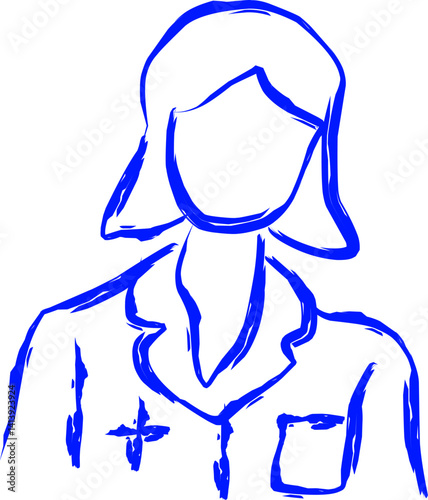 nutritionist icon in doodle style