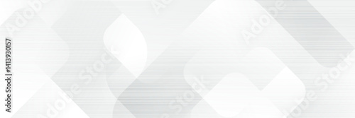 Abstract pattern white geometric banner design background.