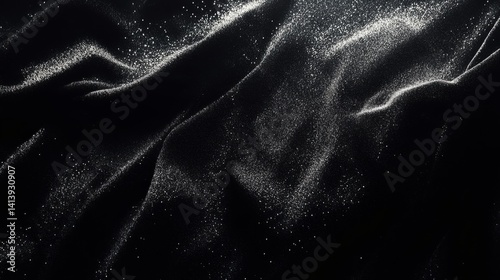 Dark grainy banner background white black gradient abstract poster header cover backdrop design, glowing noise texture effect 