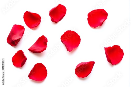 bunch of red rose petals floating in the air