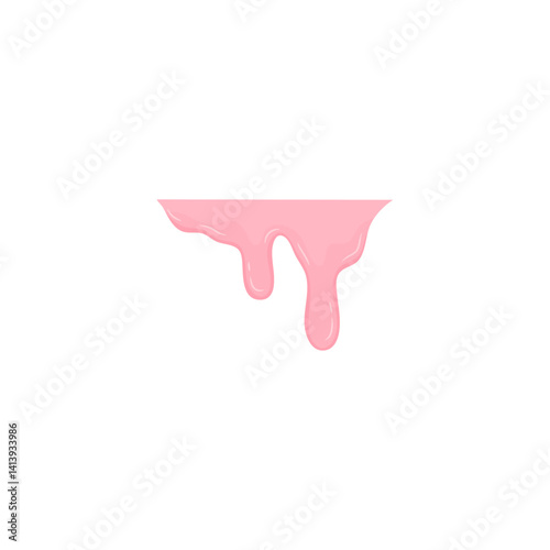 Pink strawberry cream melted