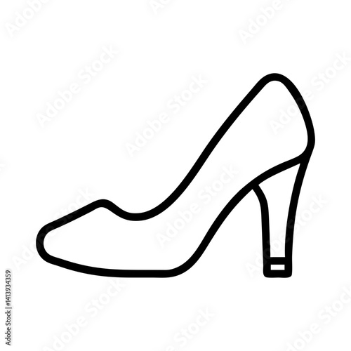 Stylish high heeled shoe icon with a sleek and modern design