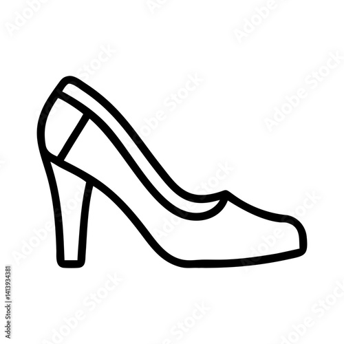 Stylish high heeled shoe icon with a sleek and modern design