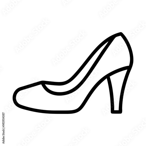 Stylish high heeled shoe icon with a sleek and modern design