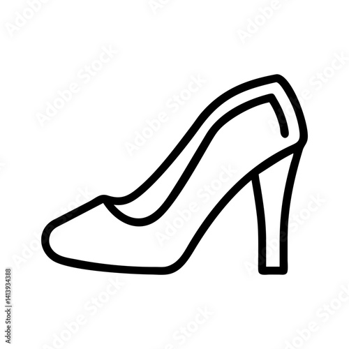 Stylish high heeled shoe icon with a sleek and modern design