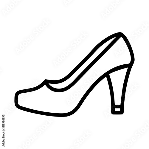 Stylish high heeled shoe icon with a sleek and modern design
