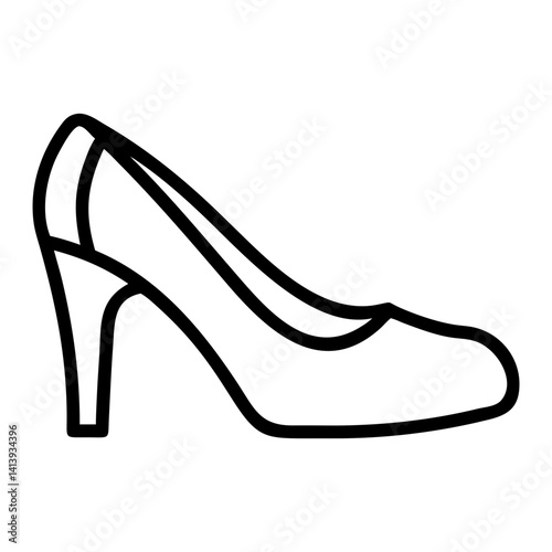 Stylish high heeled shoe icon with a sleek and modern design