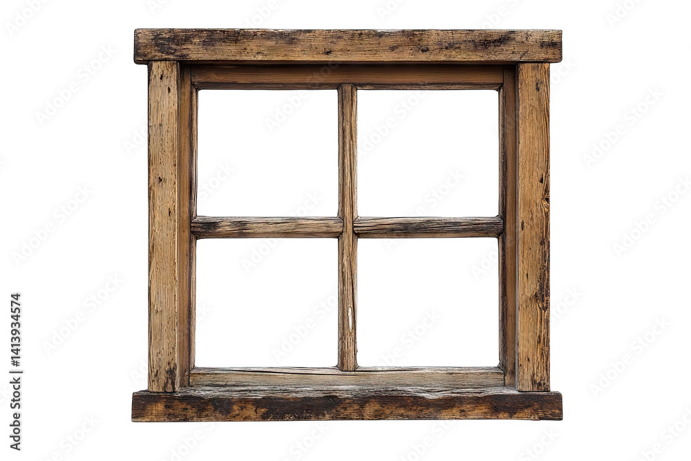 a rustic wooden window frame with a simple traditional design featuring four panes and a weathered appearance evokes a sense of nostalgia and charm a rustic wooden window frame with a simple traditional design featuring four panes and a weathered appearance evokes a sense of nostalgia and charm