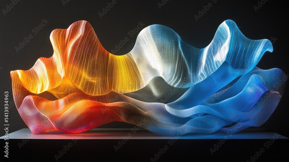 Obraz premium Seamless Flow of Color Signifying Growth and Transformation