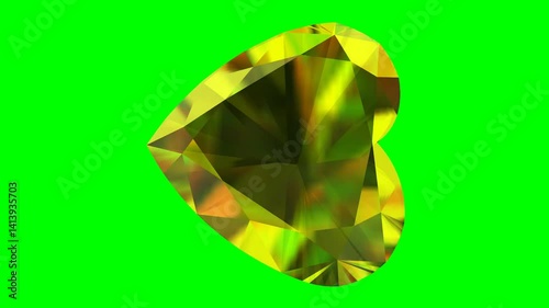 Heart cut diamond yellow