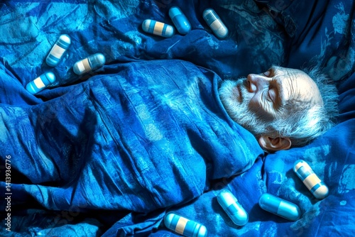Metaphorical hypercholesterolemia perceptions of a maturation. Aging mind. Hypercholesterolemia - issue in old age: abstract image of physical state. Aging therapy. Elderly care. Aging conce. photo