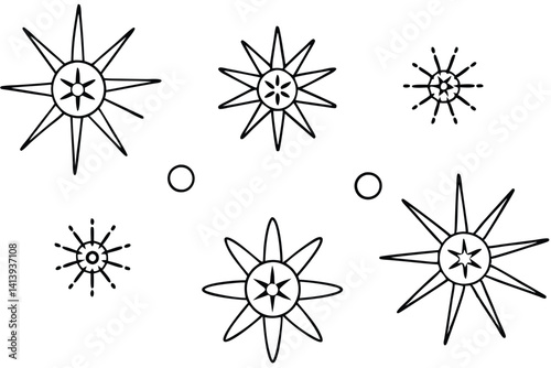 Particle Accelerato Line Art Futuristic Style