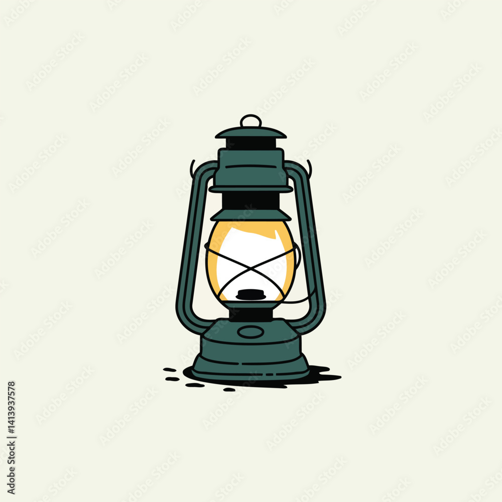 A Minimalist Flat Vector Style Camping Lantern Isolated on Transparent Background Ideal for Outdoor Designs A Minimalist Flat Vector Style Camping Lantern Isolated on Transparent Background Ideal for Outdoor Designs