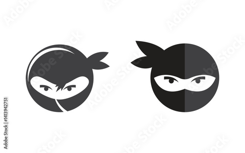 Ninja character vector Logo icon illustration design v.2