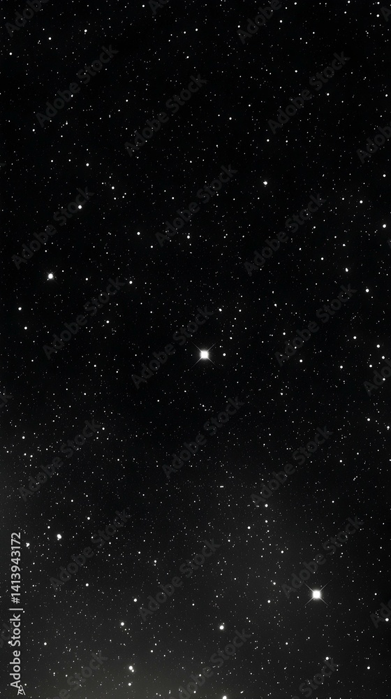 Obraz premium Stunning night sky image featuring countless stars and a bright star at the center. Perfect for astronomy, space, and celestial themes.