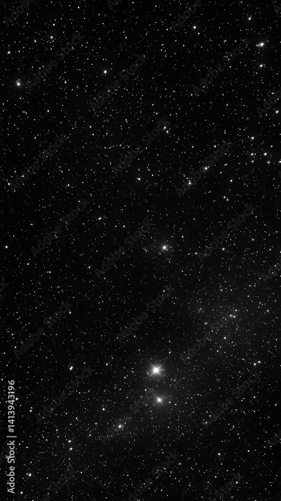 Naklejka premium Stunning night sky image featuring countless stars, perfect for backgrounds, wallpapers, or astronomy projects.