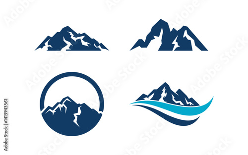 Mountain icon Logo illustration design Template v.3