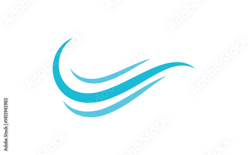 Water wave liquid vector Logo illustration design V1.106