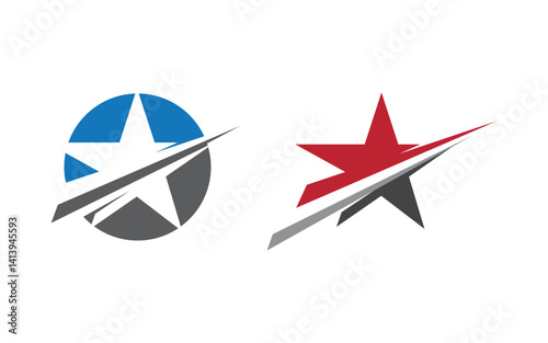 Star Logo faster Concept Logo Illustration design v.11