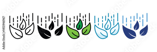 Leaf Icon Set Multiple Style Collection