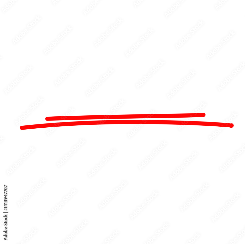 Red brush stroke underline Red brush stroke underline