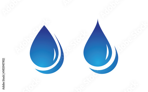 Water drop Plumbing Logo Template vector illustration v.102