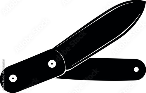 knife on white background