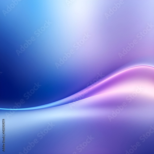 Cool blue and purple gradient background with copy space, banner design created with generative AI technology
