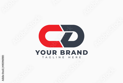Initial C D Linked combined Letter Logo Design