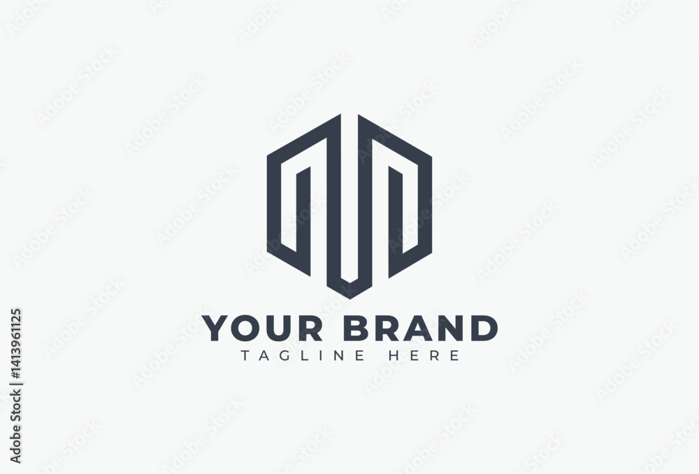 Modern Letter M Hexagon Logo Design Element Modern Letter M Hexagon Logo Design Element